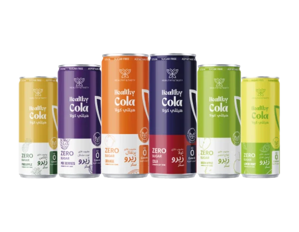 6 cans of Hralthy Cola All flavours 250 ml