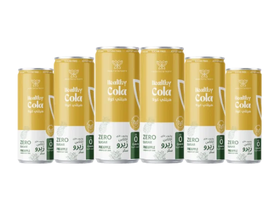 6 cans of Hralthy Cola Pinapple 250 ml