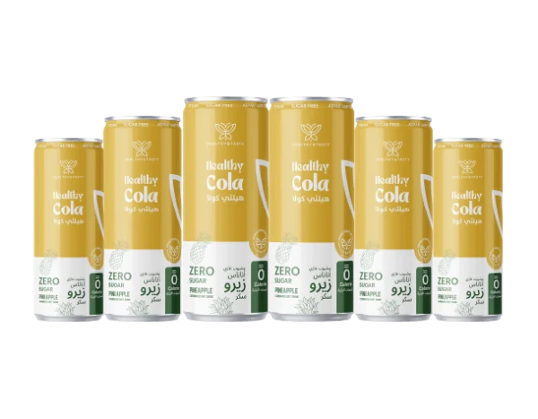 6 cans of Hralthy Cola Pinapple 250 ml